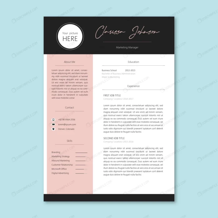 modern resume template 2 crc5be100bb size0.98mb - title:قالب وکتور رزومه کاری - اورچین فایل - format:EPS - وکتور - sku:crc5be100bb - keywords:قالب وکتور رزومه کاری p_id:101745