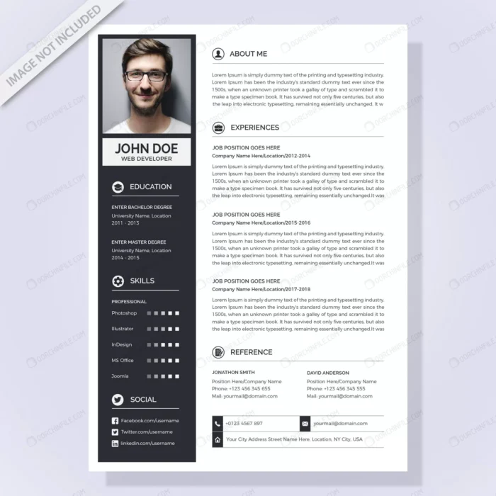modern resume template 5 crc25404f66 size2.75mb - title:قالب آماده رزومه کاری - اورچین فایل - format:EPS - وکتور - sku:crc25404f66 - keywords:قالب آماده رزومه کاری p_id:101751
