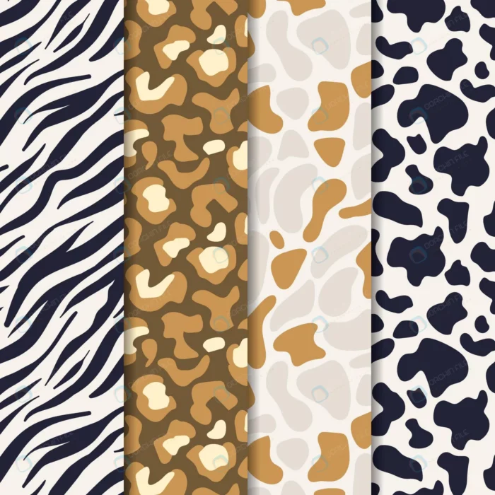 modern wildlife fur pattern template crc0c6de554 size0.91mb - title:ست وکتور پترن های پوست حیوانات حیات وحش - اورچین فایل - format:EPS - وکتور - sku:crc0c6de554 - keywords: p_id:55300