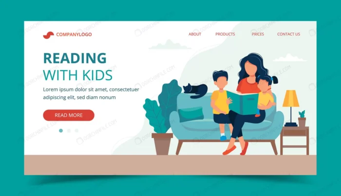 mom reading kids landing page template crcc9609fd2 size1.55mb - title:صفحه فرود قصه خوانی برای کودکان - اورچین فایل - format:EPS - وکتور - sku:crcc9609fd2 - keywords:صفحه فرود قصه خوانی برای کودکان p_id:103225