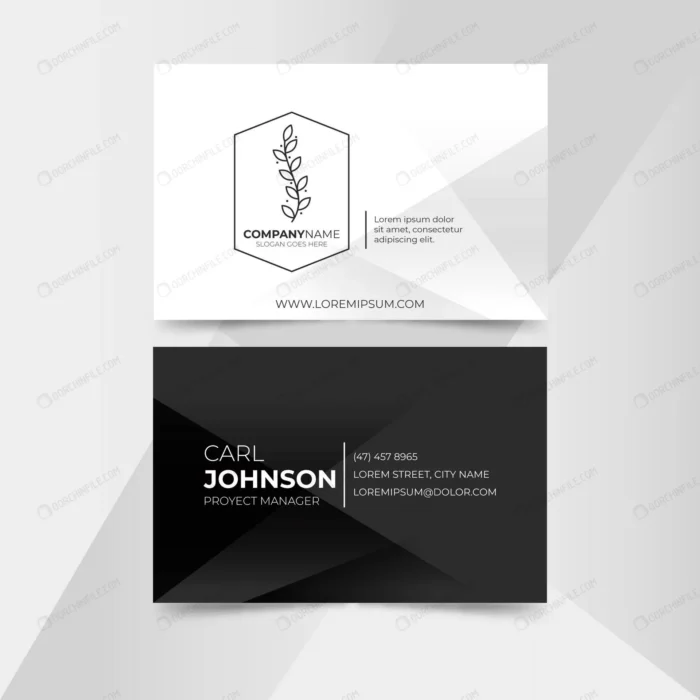 monochrome business card template crc6bb9d135 size2.44mb - title:کارت ویزیت شخصی تجاری - اورچین فایل - format:EPS - وکتور - sku:crc6bb9d135 - keywords: p_id:93171