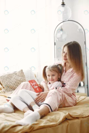 mother daughter enjoying bed holding red gift box crca66e3e08 size2.83mb 3840x5760 1 - title:Home - اورچین فایل - format: - sku: - keywords: p_id:18