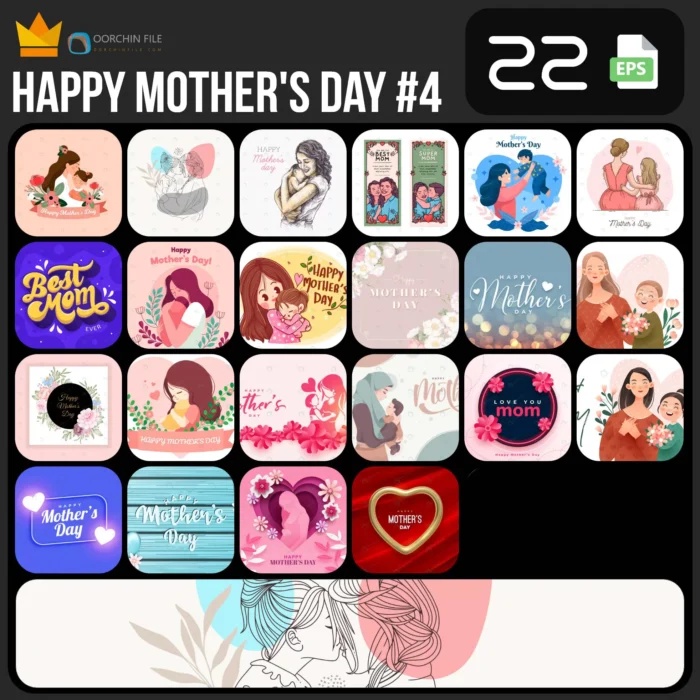 mothers day3ab eps - title:کالکشن 22 طرح روز مادر - مجموعه چهارم - اورچین فایل - format:EPS - وکتور - sku:crcvec22mother'sday - keywords: p_id:43472