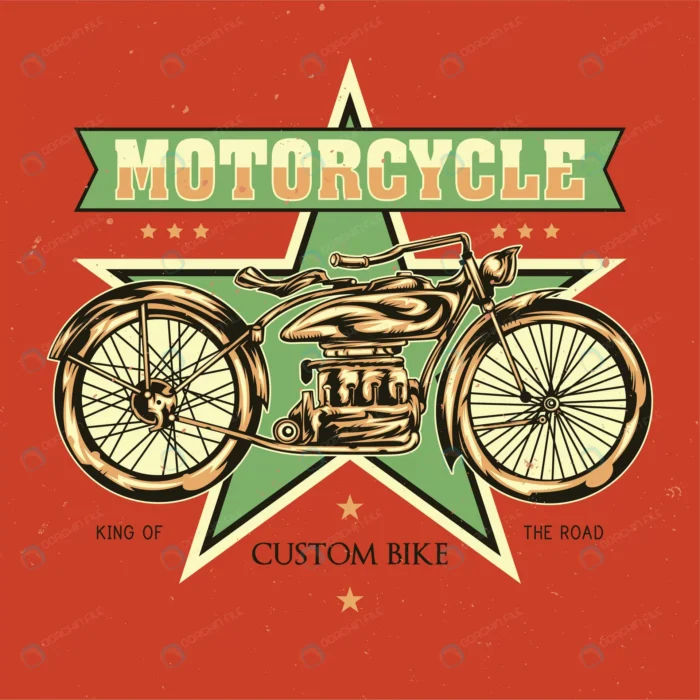 motorcycle illustration 2 crc94a98918 size5.38mb - title:موتور سیکلت با پس زمینه رنگی - اورچین فایل - format:EPS - وکتور - sku:crc94a98918 - keywords: p_id:89785