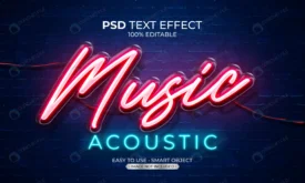 music acoustic neon light text effect rnd688 frp18429987 1 - title:Home Main - اورچین فایل - format: - sku: - keywords: p_id:18