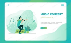 music concert illustration landing page template crcb4fbb26d size0.92mb - title:Home - اورچین فایل - format: - sku: - keywords: p_id:18