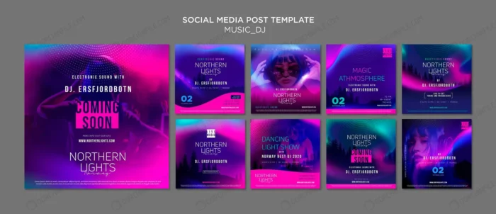 music dj social media post crcdc383280 size166.84mb - title:قالب لایه باز پست اینستاگرام - اورچین فایل - format:PSD - فتوشاپ - sku:crcdc383280 - keywords: p_id:96665