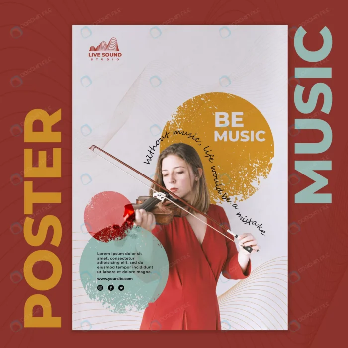 music poster template with photo crc9811b924 size61.00mb - title:قالب آماده پوستر با فرمت فتوشاپ - اورچین فایل - format:PSD - فتوشاپ - sku:crc9811b924 - keywords: p_id:82519
