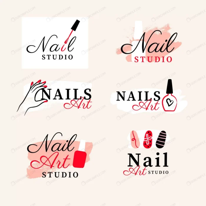 nails art studio logo collection crc71bbe222 size2.30mb - title:لوگوی سالن آرایشی و زیبایی - اورچین فایل - format:EPS - وکتور - sku:crc71bbe222 - keywords: p_id:93915