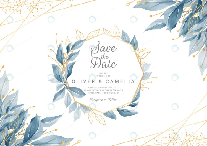 navy blue wedding invitation card template with g crc342e9c4d size9.41mb - title:طرح کارت دعوت جشن عروسی - اورچین فایل - format:EPS - وکتور - sku:crc342e9c4d - keywords: p_id:89671