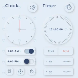 neumorphic clock user interface icon elements desi rnd456 frp30796165 1 - title:Home - اورچین فایل - format: - sku: - keywords: p_id:18