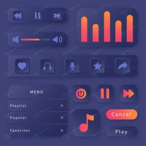 neumorphic music user interface design illustratio rnd885 frp30796170 1 - title:Home - اورچین فایل - format: - sku: - keywords: p_id:18