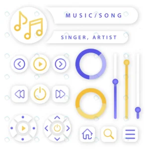 neumorphic music vector user interface illustratio rnd439 frp30796173 1 - title:Home - اورچین فایل - format: - sku: - keywords: p_id:18