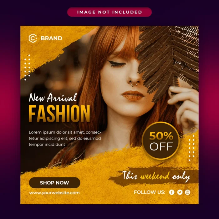new arrival fashion sale social media web banner crce1b1a24c size14.12mb - title:قالب لایه باز پست اینستاگرام با موضوع تبلیغ لوازم آرایشی و بهداشتی - اورچین فایل - format:PSD - فتوشاپ - sku:crce1b1a24c - keywords: p_id:33308