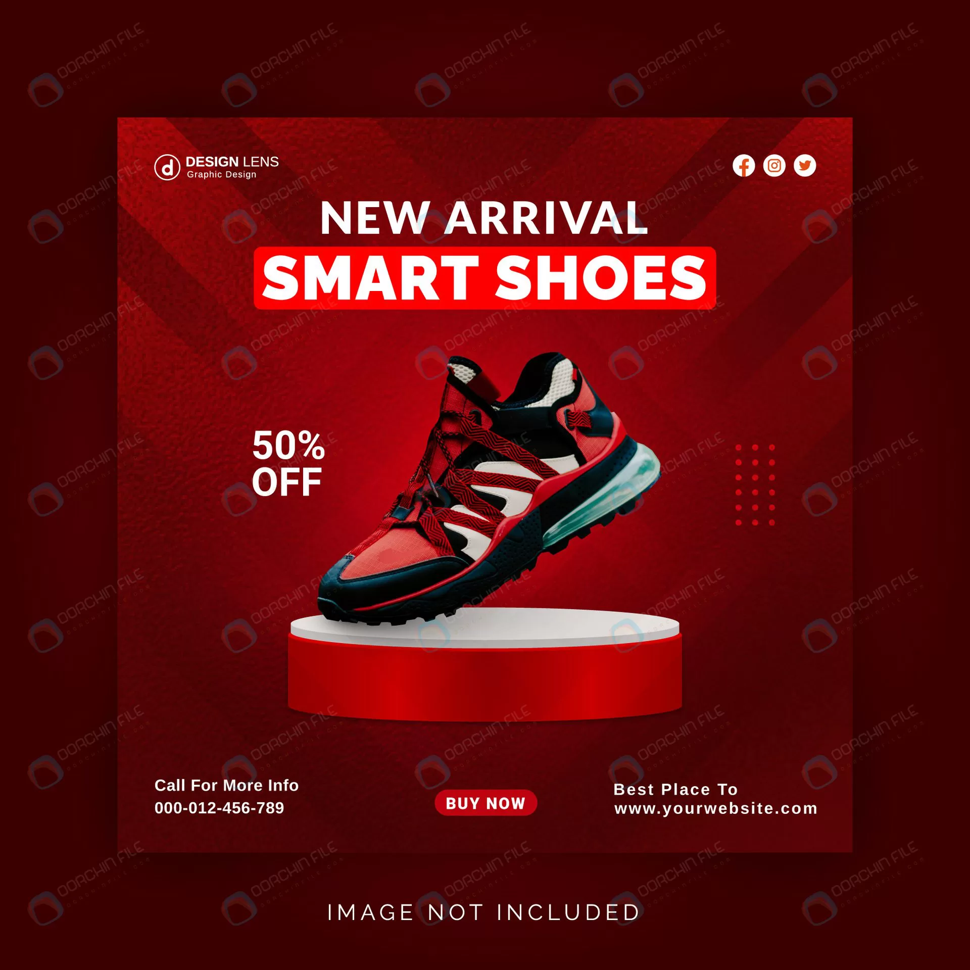 new arrival smart shoes editable instagram banner crc35a8989e size4.01mb - title:قالب پست اینستاگرام تخفیف روی کالای جدید - اورچین فایل - format:EPS - وکتور - sku:crc35a8989e - keywords: p_id:61347