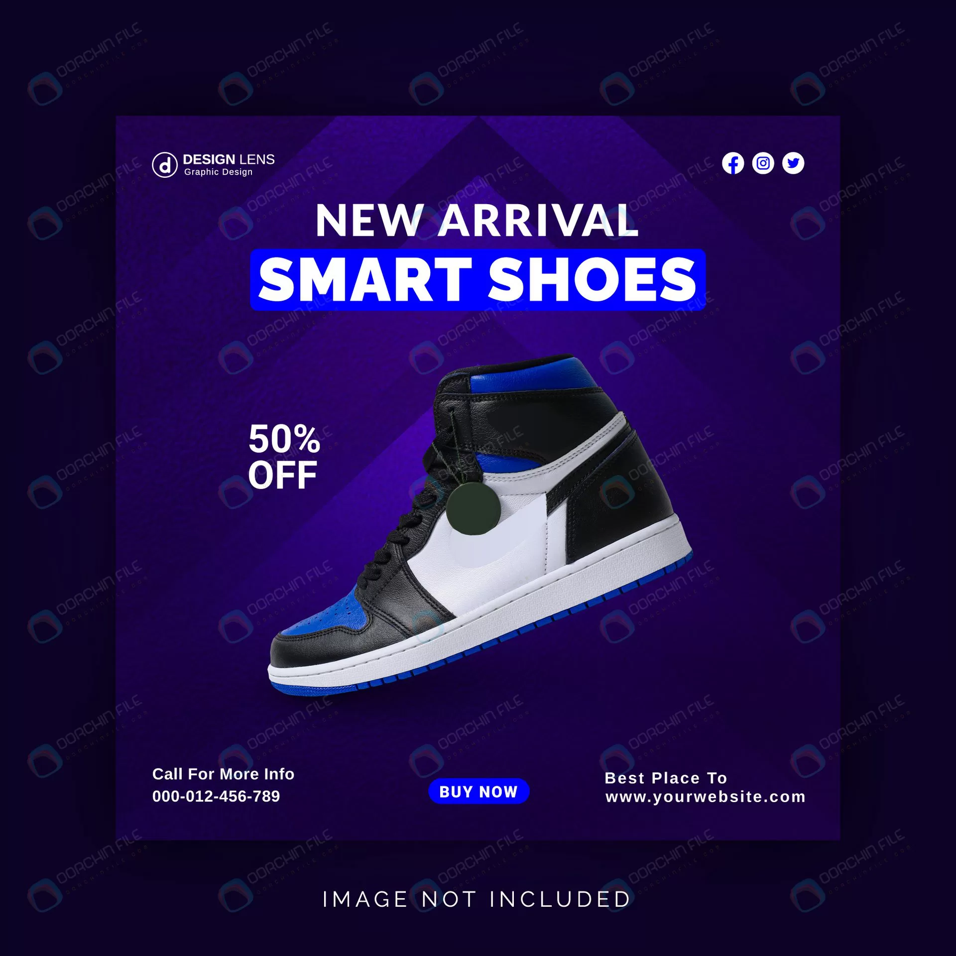new arrival smart shoes editable instagram banner crc3c8e3815 size5.45mb - title:تمپلیت پست اینستاگرام تخفیف ویژه محصول جدید - اورچین فایل - format:EPS - وکتور - sku:crc3c8e3815 - keywords: p_id:61349