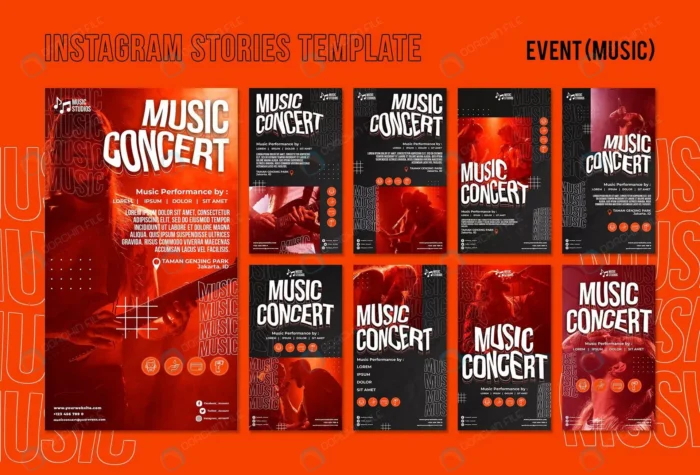 new normal music concert instagram stories templa crce2696ae2 size192.1mb 1 - title:قالب لایه باز پست و استوری اینستاگرام کنسرت موزیک - اورچین فایل - format:PSD - فتوشاپ - sku:crce2696ae2 - keywords: p_id:45928
