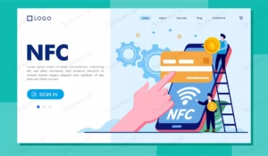 nfc landing page website illustration template crc1f46945b size1.45mb - title:Home - اورچین فایل - format: - sku: - keywords: p_id:18