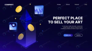 nft marketplace web page template blue isometric i rnd956 frp26499066 - title:Home - اورچین فایل - format: - sku: - keywords: p_id:18