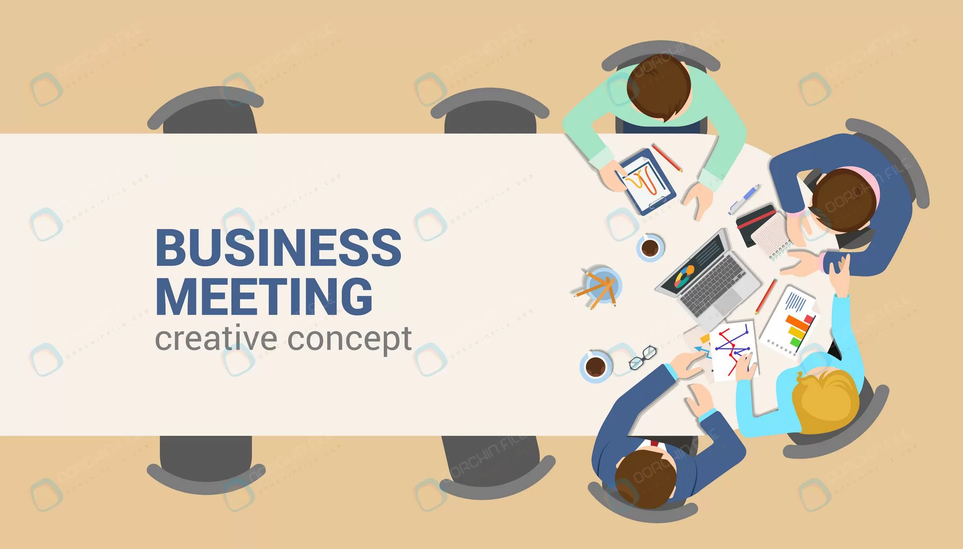 office table top view business meeting flat web i crc3e323580 size1.68mb - title:Home Main - اورچین فایل - format: - sku: - keywords: p_id:18