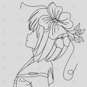 one line design portrait girl with flowers crce9e975b9 size1.63mb 1 - title:Home - اورچین فایل - format: - sku: - keywords: p_id:18