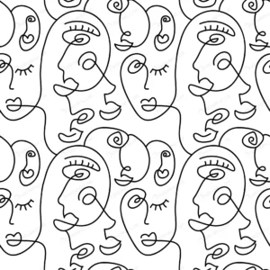 one line drawing abstract face seamless pattern m crc98a1d982 size2.61mb - title:Home - اورچین فایل - format: - sku: - keywords: p_id:18