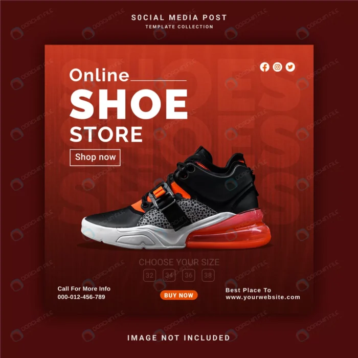 online shoes store editable instagram banner soci crcd19cfc26 size7.58mb - title:پست اینستاگرام ویژه فروش آنلاین - اورچین فایل - format:EPS - وکتور - sku:crcd19cfc26 - keywords: p_id:61387