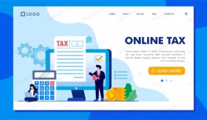 online tax landing page website illustration crc2cf7155c size1.40mb - title:Home - اورچین فایل - format: - sku: - keywords: p_id:18