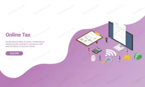 online tax report isometric website template land crc046c2a46 size2.06mb - title:Home - اورچین فایل - format: - sku: - keywords: p_id:18