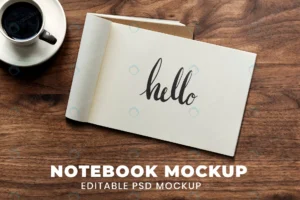 opened notebook pages mockup psd wooden backgroun crc31afa45a size195.24mb - title:Home - اورچین فایل - format: - sku: - keywords: p_id:18