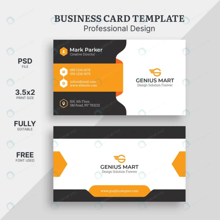 orange elegant business card 2 crc006a27e4 size0.90mb - title:کارت ویزیت مدرن و ساده لایه باز - اورچین فایل - format:PSD - فتوشاپ - sku:crc006a27e4 - keywords: p_id:56494