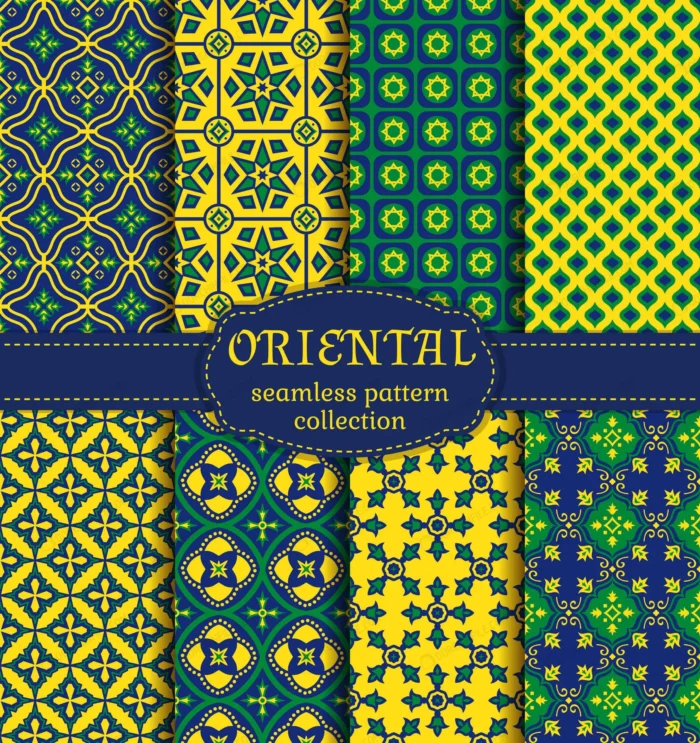 oriental seamless patterns set 2 crcd8617e32 size13.41mb - title:مجموعه الگوی بدون درز سبک شرقی - اورچین فایل - format:EPS - وکتور - sku:crcd8617e32 - keywords: p_id:101255