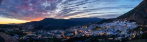 panorama night city chefchaouen morocco blue city crc7ad27adf size10.55mb 7503x2183 - title:Home - اورچین فایل - format: - sku: - keywords: p_id:18