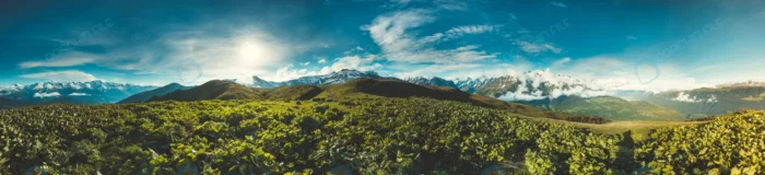 panorama summer landscape with green hills mounta crc0079d171 - title:عکس باکیفیت منظره زیبای کوهستان - اورچین فایل - format:JPG - استوک - sku:crc0079d171 - keywords: p_id:59301