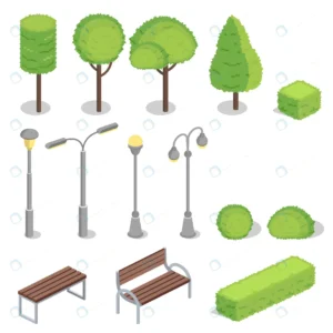 park elements 3d isometric illustration crccf6b4140 size2.13mb - title:Home - اورچین فایل - format: - sku: - keywords: p_id:18