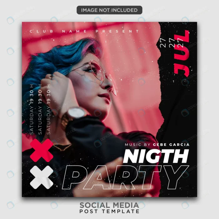 party flyer template social media post crc085a6c44 size35.35mb 1 - title:تمپلیت لایه باز پست اینستاگرام ویژه شادی - اورچین فایل - format:PSD - فتوشاپ - sku:crc085a6c44 - keywords: p_id:45894