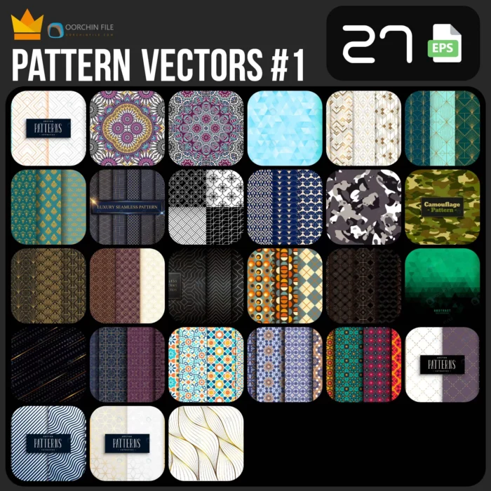 pattern 1aa - title:کالکشن پترن با فرمت وکتور - اورچین فایل - format:EPS - وکتور - sku:crcvec27pattern - keywords: p_id:41682
