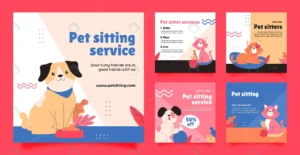 pet sitting service flat design instagram posts co rnd904 frp31246949 - title:Home - اورچین فایل - format: - sku: - keywords: p_id:18