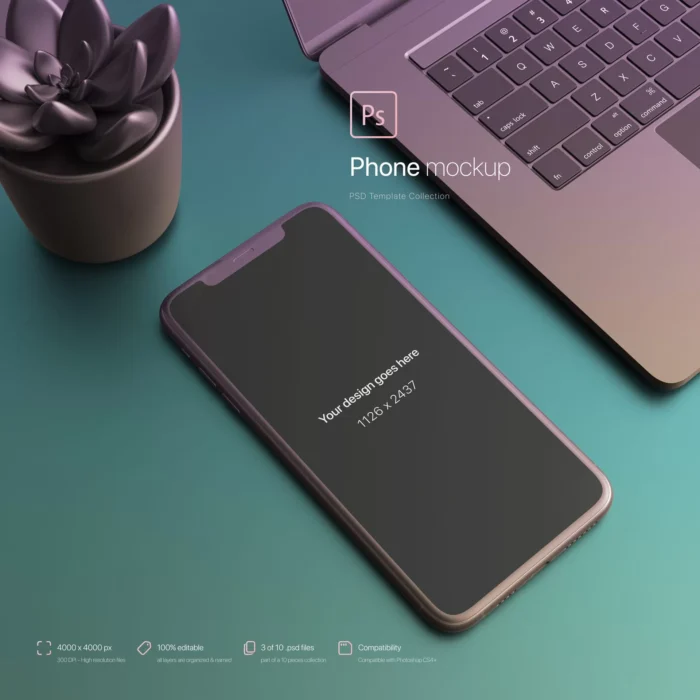 phone setting next to a laptop at an abstract des crc0720a694 size59.12mb - title:موکاپ تنظیمات گوشی موبایل هوشمند - اورچین فایل - format:PSD - فتوشاپ - sku:crc0720a694 - keywords: p_id:37099