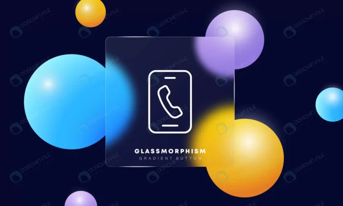 phone with handset line icon phone handset calls a rnd385 frp31759630 1 - title:دکمه گلس مورفیسم با علامت موبایل - اورچین فایل - format:EPS - وکتور - sku:frp31759630 - keywords: p_id:71271