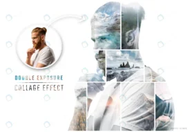 photo collage double exposure effect mockup 5 crce9ca3ed8 size7.66mb - title:Home Main - اورچین فایل - format: - sku: - keywords: p_id:18