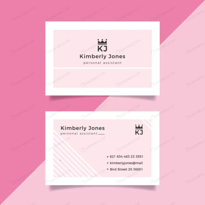pink with white lines minimal business card templ crc39140205 size3.13mb - title:قالب کارت ویزیت شخصی - اورچین فایل - format:EPS - وکتور - sku:crc39140205 - keywords: p_id:93141