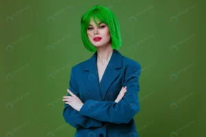 portrait charming lady wearing green wig blue jac crc34061a78 size14.45mb 6578x4385 - title:Home - اورچین فایل - format: - sku: - keywords: p_id:18