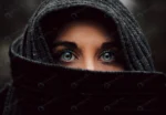 portrait close up veiled muslim blue eyed young gi rnd712 frp18561911 - title:Home Main - اورچین فایل - format: - sku: - keywords: p_id:18