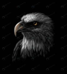 portrait head bald eagle black background vector i rnd624 frp9827004 - title:Home Main - اورچین فایل - format: - sku: - keywords: p_id:18