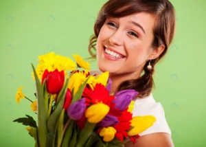 portrait smiling woman with colorful flowers crca23c12d7 size11.21mb 5664x4032 1 - title:Home - اورچین فایل - format: - sku: - keywords: p_id:18
