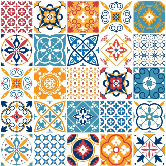 portugal seamless pattern crc54672fea size9.06mb - title:کاشی های تزیینی سنتی سبک پرتغالی - اورچین فایل - format:EPS - وکتور - sku:crc54672fea - keywords: p_id:101283