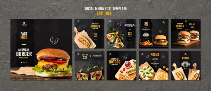 post de midia social de fast food crc1bd0cf2e size210.85mb - title:مجموعه تمپلیت پست اینستاگرام رستوران و فست فود - اورچین فایل - format:PSD - فتوشاپ - sku:crc1bd0cf2e - keywords: p_id:91523