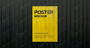 poster container metal wall mockup realistic crc9893294d size71.46mb - title:Home - اورچین فایل - format: - sku: - keywords: p_id:18