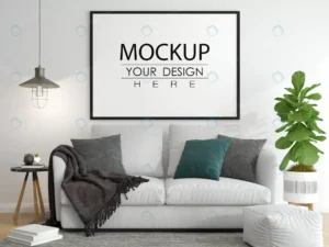 poster frame living room mockup 2 crc0154fbff size56.96mb - title:Home - اورچین فایل - format: - sku: - keywords: p_id:18